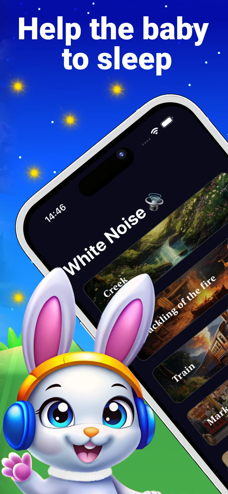 Help the baby to sleep - White Noise Feature